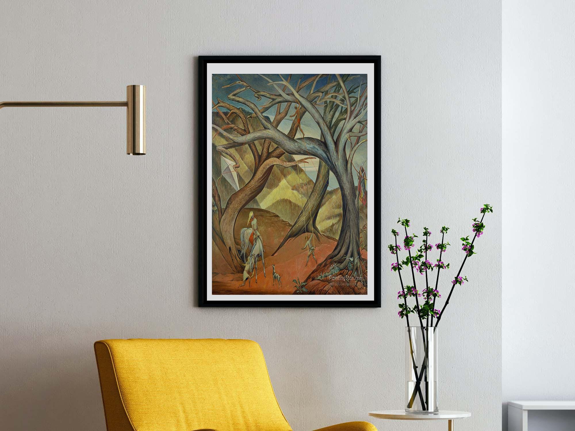 Digital Wall Art Set of 3 Prints PNG  – Abstract Landscape, Vintage Aviation, Modern Jazz Poster – Instant Download Home Decor”